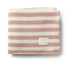 Load image into Gallery viewer, Domani Home Iconic Stripe Knit Baby Blanket- Blush
