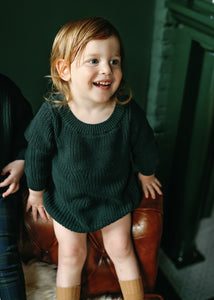 Analogie by Lil Legs Forest Chunky Knit Romper