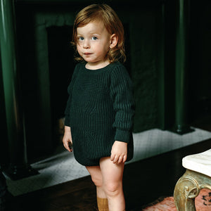 Analogie by Lil Legs Forest Chunky Knit Romper