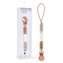 Load image into Gallery viewer, Adora Baby Silicone Paci Clips- Luggage Trio