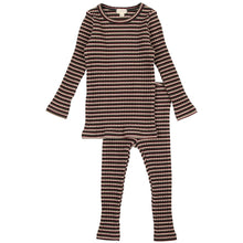 Load image into Gallery viewer, Lil Legs Multicolor Striped Ribbed Set
