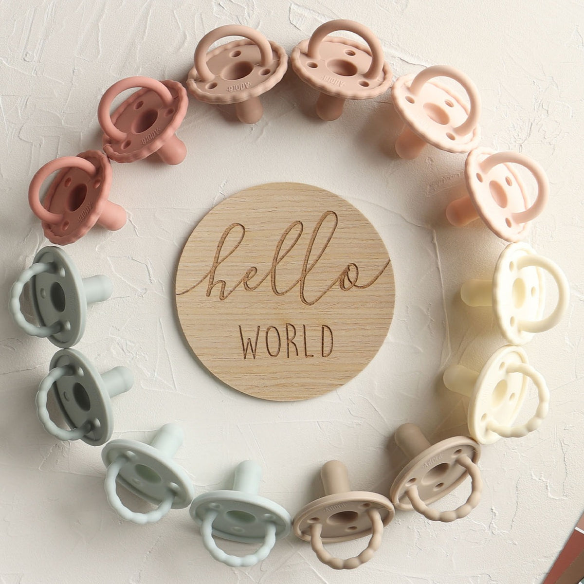 Adora Baby Pacifier Scalloped Vanilla/Rosewood Belle Tete Baby