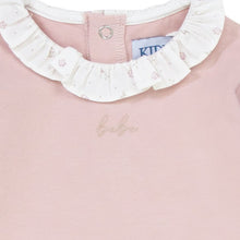 Load image into Gallery viewer, Kipp Baby Pink Bud Ruffle Stretchie and Bonnet
