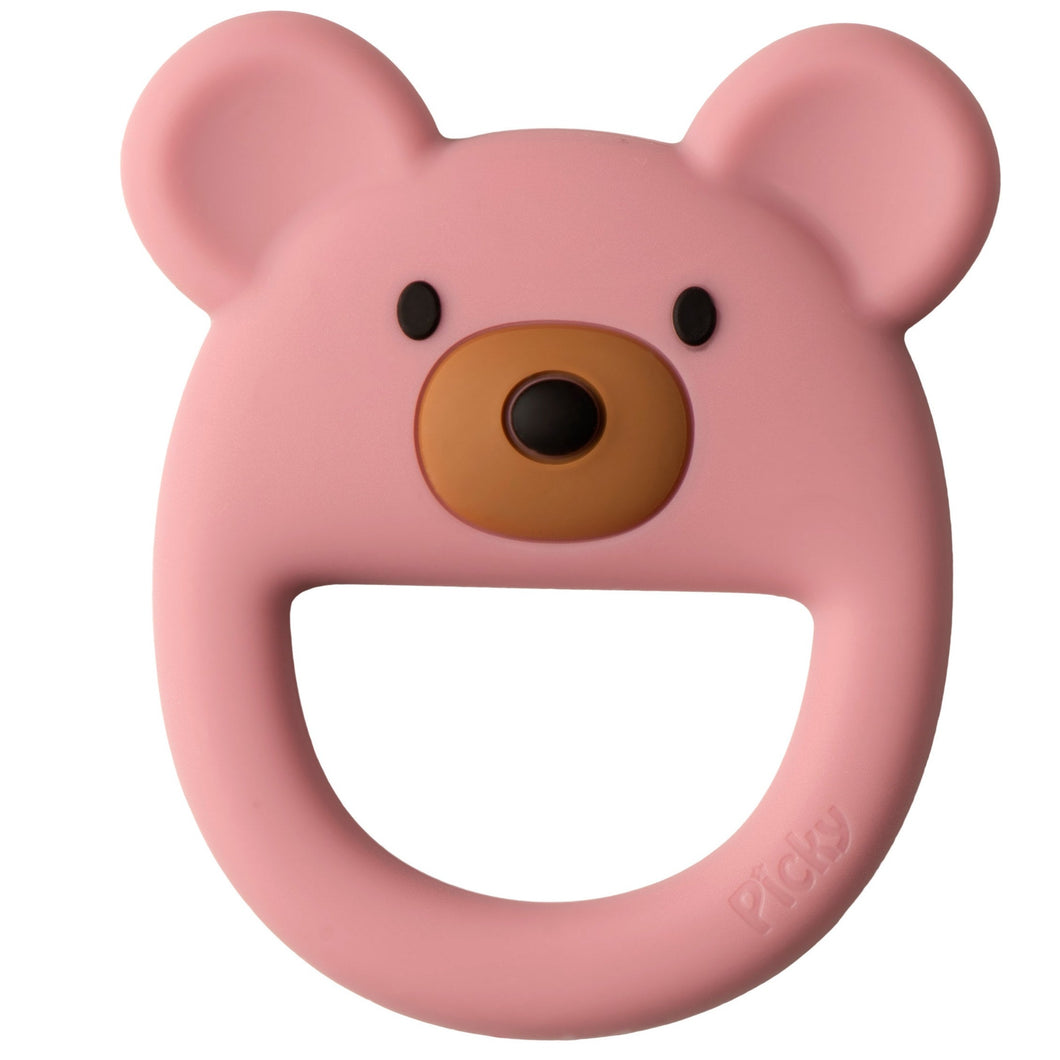 Picky Baby Silicone Teddy Teether- Soft Mauve