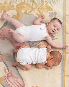 Bebe Bella White/Mauve Baby Undershirts With Cherry Print