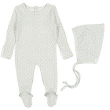 Load image into Gallery viewer, Lovely Littles Elsie Blue Printed Stretchie and Bonnet
