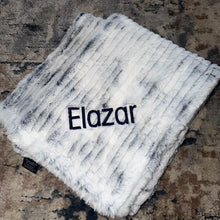 Load image into Gallery viewer, Winx + Blinx Ziggy Frost Navy Minky Blanket
