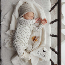 Load image into Gallery viewer, Lilette Cream/Blue Garden Cluster Print Layette Set
