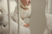 Load image into Gallery viewer, Lilette Cream Velour Ruffle Stretchie and Bonnet
