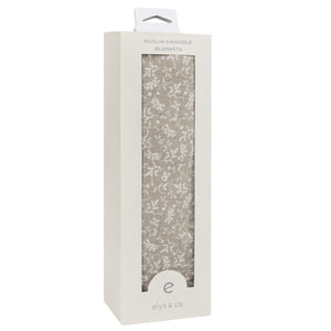 Ely's and Co Sage Vine Collection Muslin Swaddle