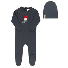 Load image into Gallery viewer, Ely&#39;s and Co Navy French Terry Autumn Kids Stretchie and Beanie
