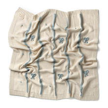 Load image into Gallery viewer, Domani Home Mini Bow Baby Blanket- Blue

