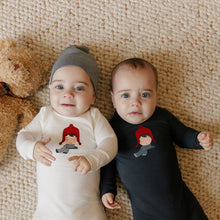 Load image into Gallery viewer, Ely&#39;s and Co Navy French Terry Autumn Kids Stretchie and Beanie
