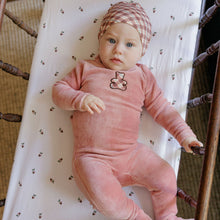 Load image into Gallery viewer, Ely&#39;s and Co Pink Velour Plaid Bear Stretchie and Beanie
