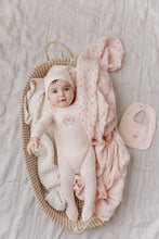 Load image into Gallery viewer, Ely&#39;s and Co Pink Garden Floral Center Stretchie and Beanie
