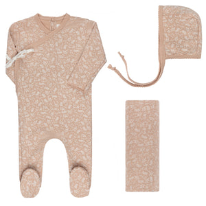 Ely's and Co Pink Vine Collection Layette Set