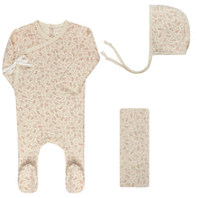 Load image into Gallery viewer, Ely&#39;s and Co Ivory/Pink Vine Collection Layette Set
