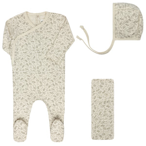 Ely's and Co Ivory/SageVine Collection Layette Set