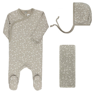 Ely's and Co Sage Vine Collection Layette Set
