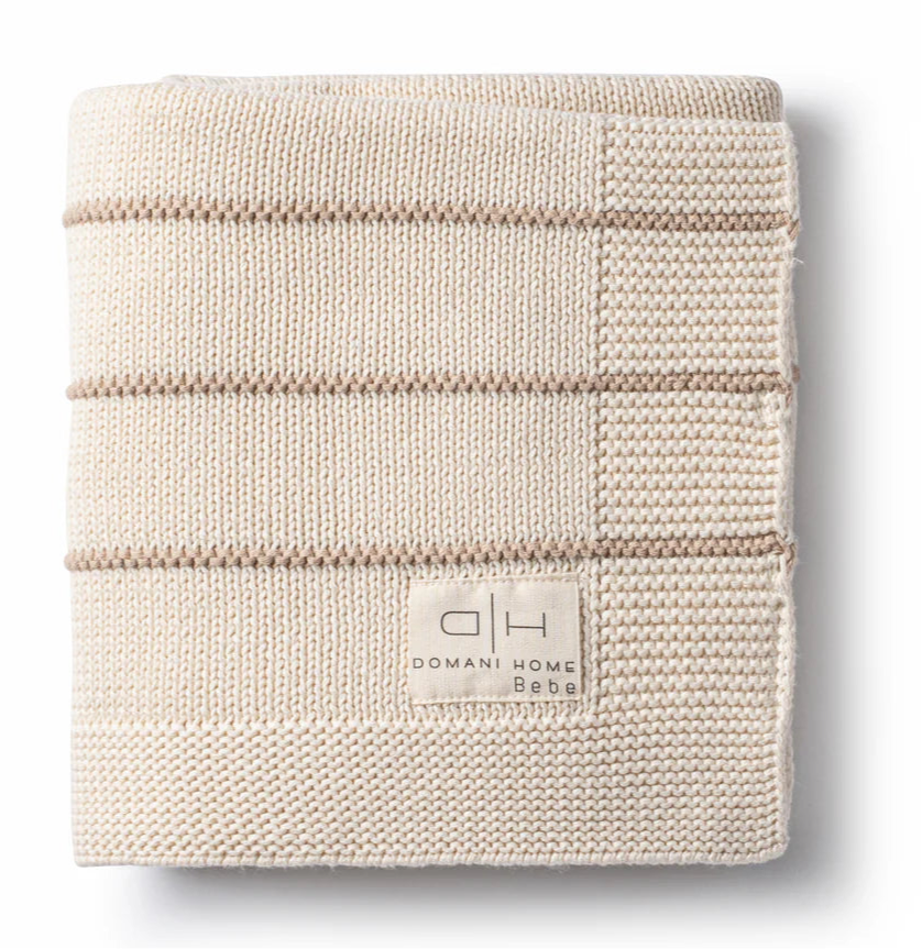 Domani Home Bande Baby Blanket Linen