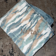 Load image into Gallery viewer, Winx + Blinx Himalayas Ocean Minky Blanket
