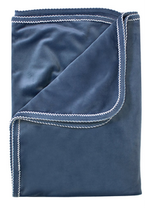 Kipp Baby Blue Velour Scallop Blanket