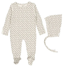 Load image into Gallery viewer, Lovely Littles Green Willow Printed Stretchie and Bonnet
