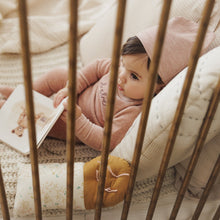 Load image into Gallery viewer, Lilette Heather Pink Bebe Velour Stretchie with Beanie
