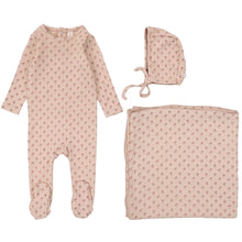 Load image into Gallery viewer, Lilette Dusty Pink Ballard Print Layette Set
