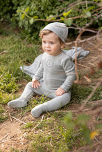 Load image into Gallery viewer, Bee &amp; Dee Grapefruit Center Print Velour Stretchie with Beanie
