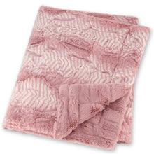 Load image into Gallery viewer, Zandino Charlotte Snowy Rose Minky Blanket
