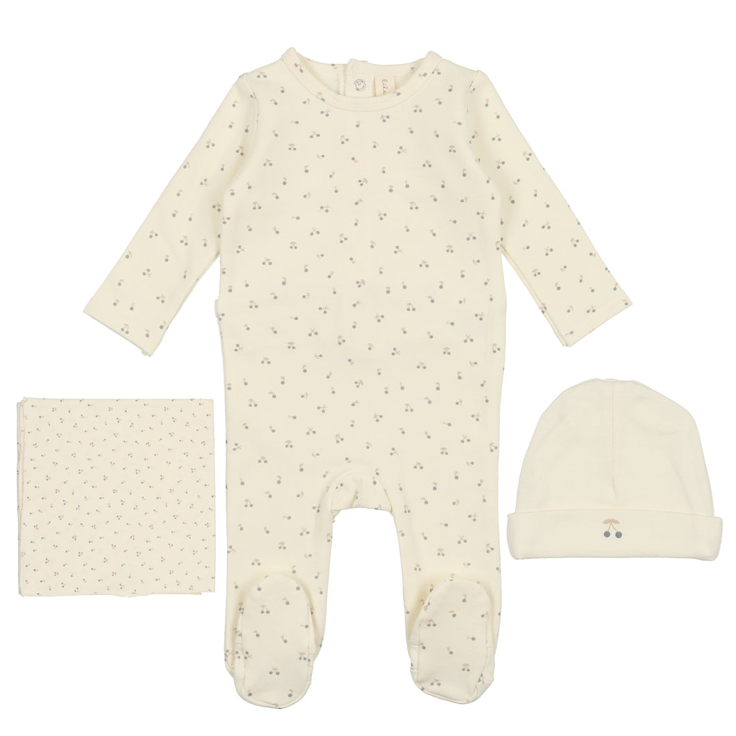 Lilette Blue Cherry Layette Set