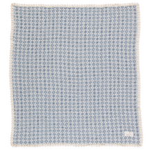 Load image into Gallery viewer, Bebe Organic Blue Retro Crochet Blanket
