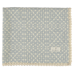 Bebe Organic Sky Blue Crochet Blanket