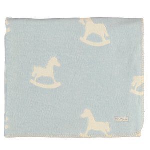 Bebe Organic Faded Blue Cuddle Horse Blanket