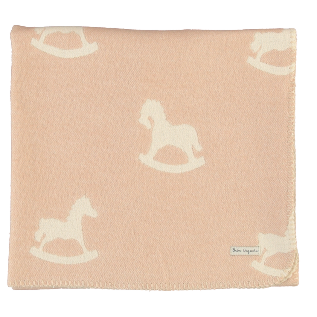 Bebe Organic Faded Rose Cuddle Horse Blanket