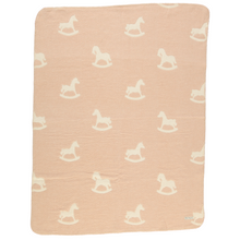 Load image into Gallery viewer, Bebe Organic Faded Rose Cuddle Horse Blanket
