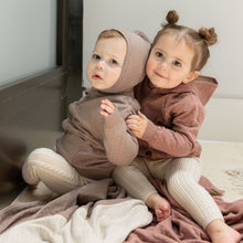 Load image into Gallery viewer, Bebe Bella Mink/Dark Almond Knitted Baby Jacket
