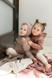 Bebe Bella Rose/Dark Almond Knitted Baby Jacket