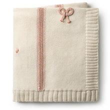 Load image into Gallery viewer, Domani Home Mini Bow Baby Blanket- Pink
