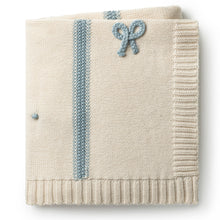 Load image into Gallery viewer, Domani Home Mini Bow Baby Blanket- Blue
