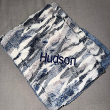 Load image into Gallery viewer, Winx + Blinx Himalayas Ocean Blue Minky Blanket
