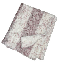 Load image into Gallery viewer, Zandino Theodore Mauve Minky Blanket
