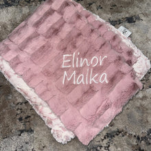 Load image into Gallery viewer, Zandino Evelyn Snowy Rose Minky Blanket
