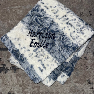 Zandino Theodore Denim Minky Blanket