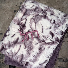 Load image into Gallery viewer, Winx + Blinx Poppy Elderberry Minky Blanket
