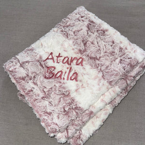 Zandino Theodore Mauve Minky Blanket