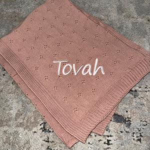 Domani Home Flower Pale Pink Baby Blanket