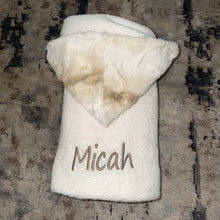 Load image into Gallery viewer, Winx + Blinx Ombre Taupe Oversized Hooded Towel
