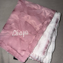 Load image into Gallery viewer, Winx + Blinx Ziggy Zebra Rose Minky Blanket
